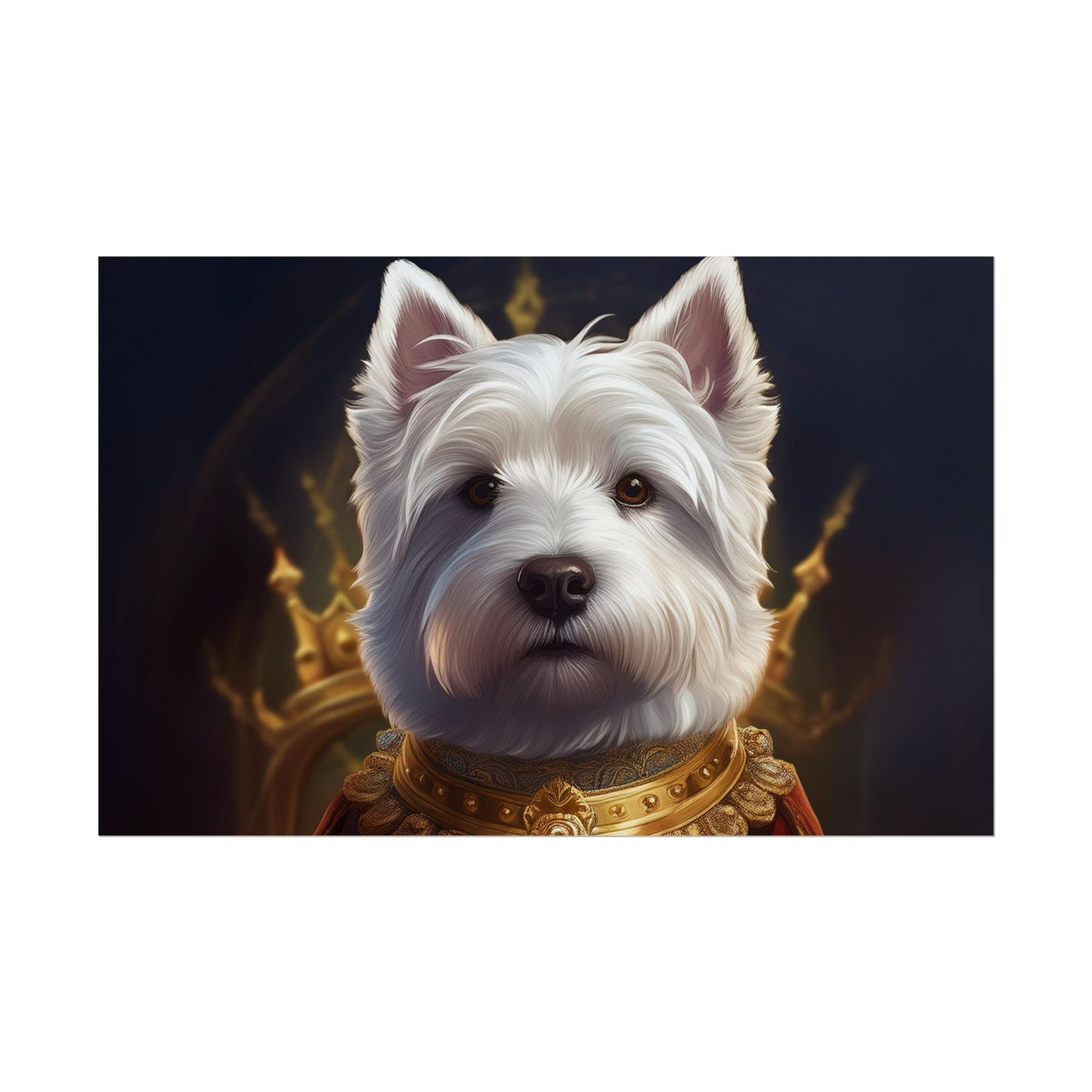 West Highland White Terrier Dog Renaissance Pet Portrait Print, West Highland White Terrier Art Print, Dog Wall Art, Wall Print, Wall Art