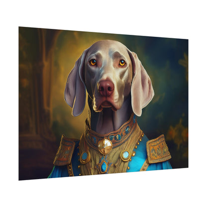 Weimaraner Renaissance Pet Portrait Print, wall print, wall art, Animal Lover Home Decor, Dog Wall Art