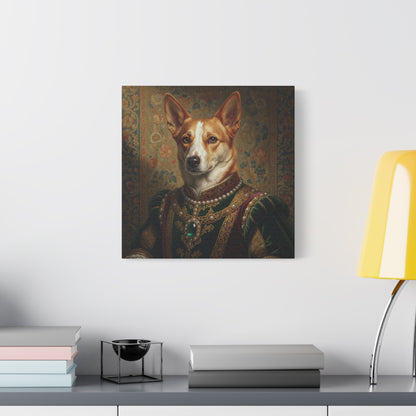 Norweigan Lundehunde Renaissance Pet Portrait Canvas Print, Dog Art Decor, Pet Lover Gift, Unique Wall Art, Animal Portrait