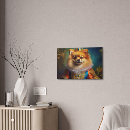 Pomeranian Renaissance Pet Portrait Canvas Print