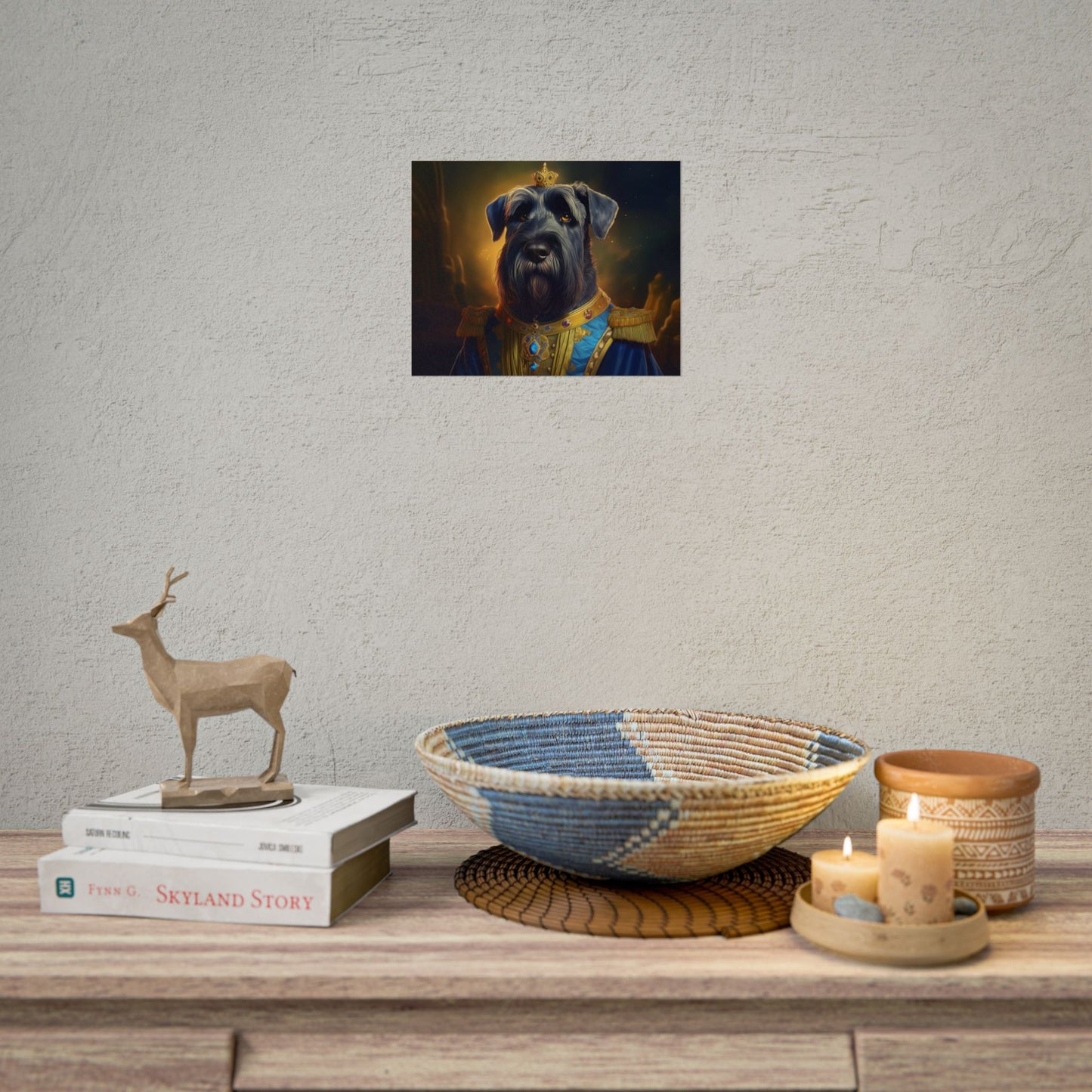Giant Schnauzer Pet Renaissance Portrait Print, Dog Lover Wall Print | Wall Art | Wall Print
