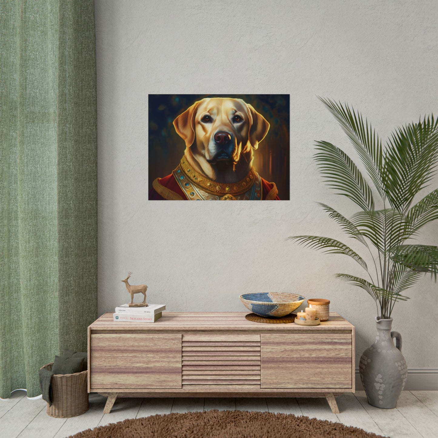 Labrador Retriever Renaissance Pet Portrait Art Print, Wall Decor Gift, Animal Lover Home Decor, Dog Wall Art