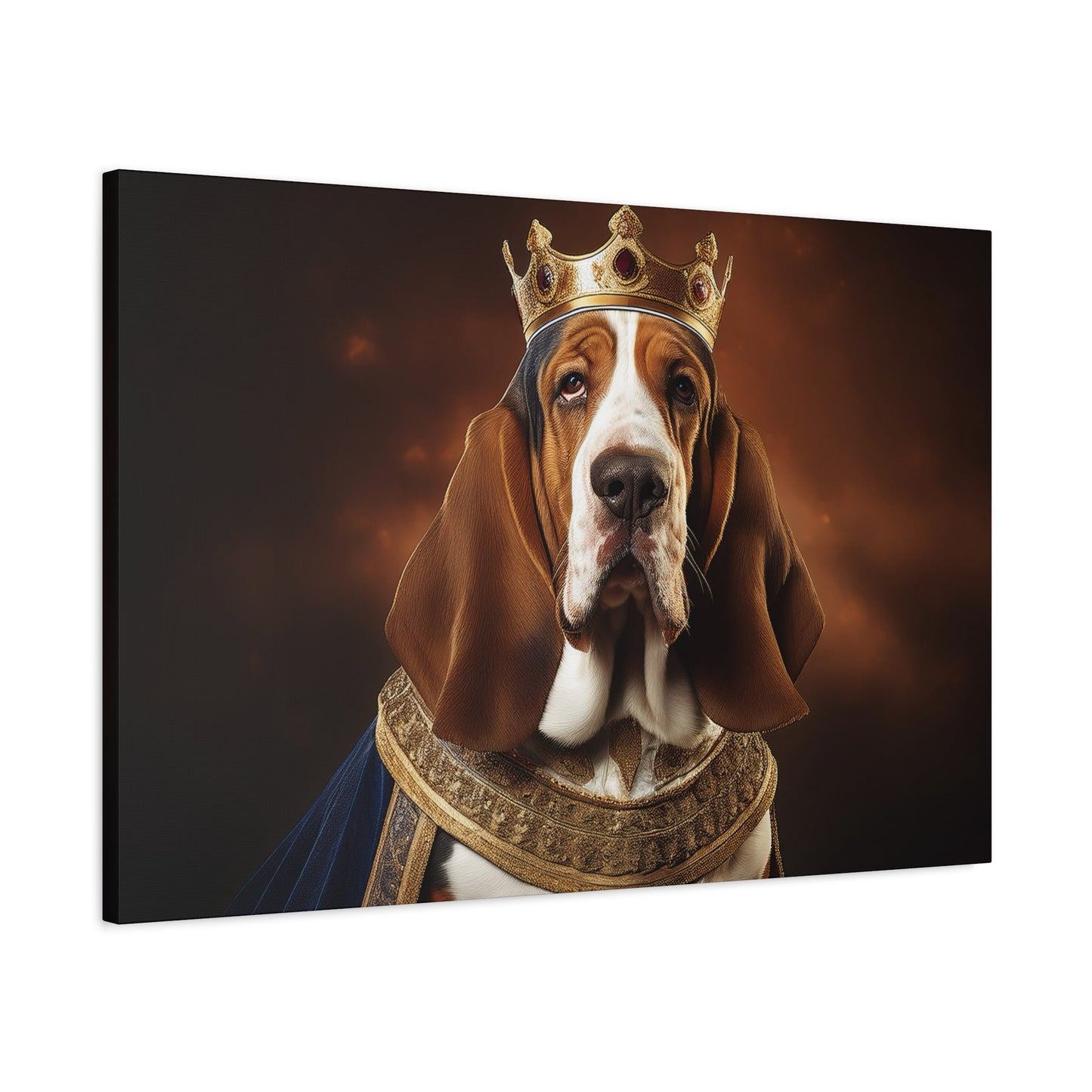 Bassett Hound Renaissance Pet Portrait on Canvas | Wall art | wall print | Dog Art