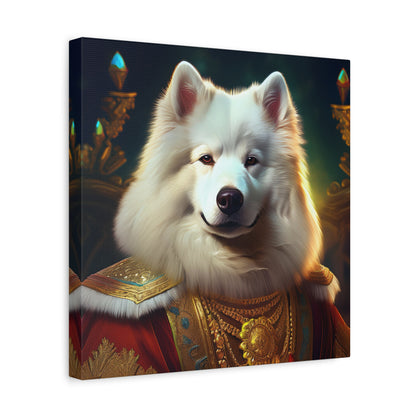 Samoyed Renaissance Pet Portrait on Canvas, wall art, wall print, dog portrait, dog art