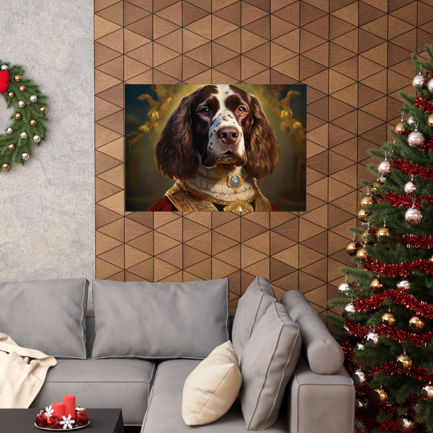 English Springer Spaniel Renaissance Dog Portrait Print, Wall Decor Gift, Dog Wall, wall prints, art prints