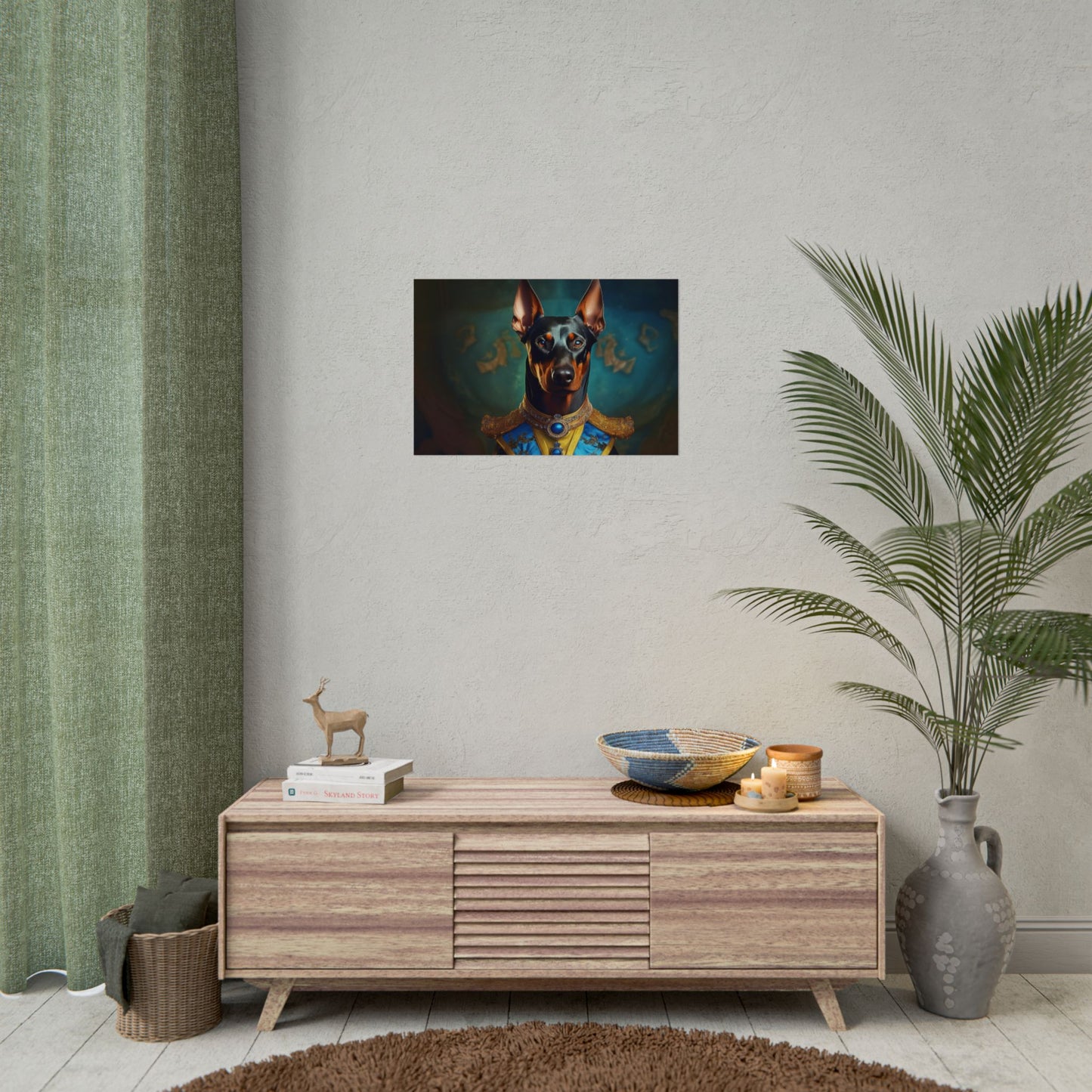 Doberman Pinscher Renaissance  Dog Pet Portrait Print | Wall Art | Wall Print | Dog Art