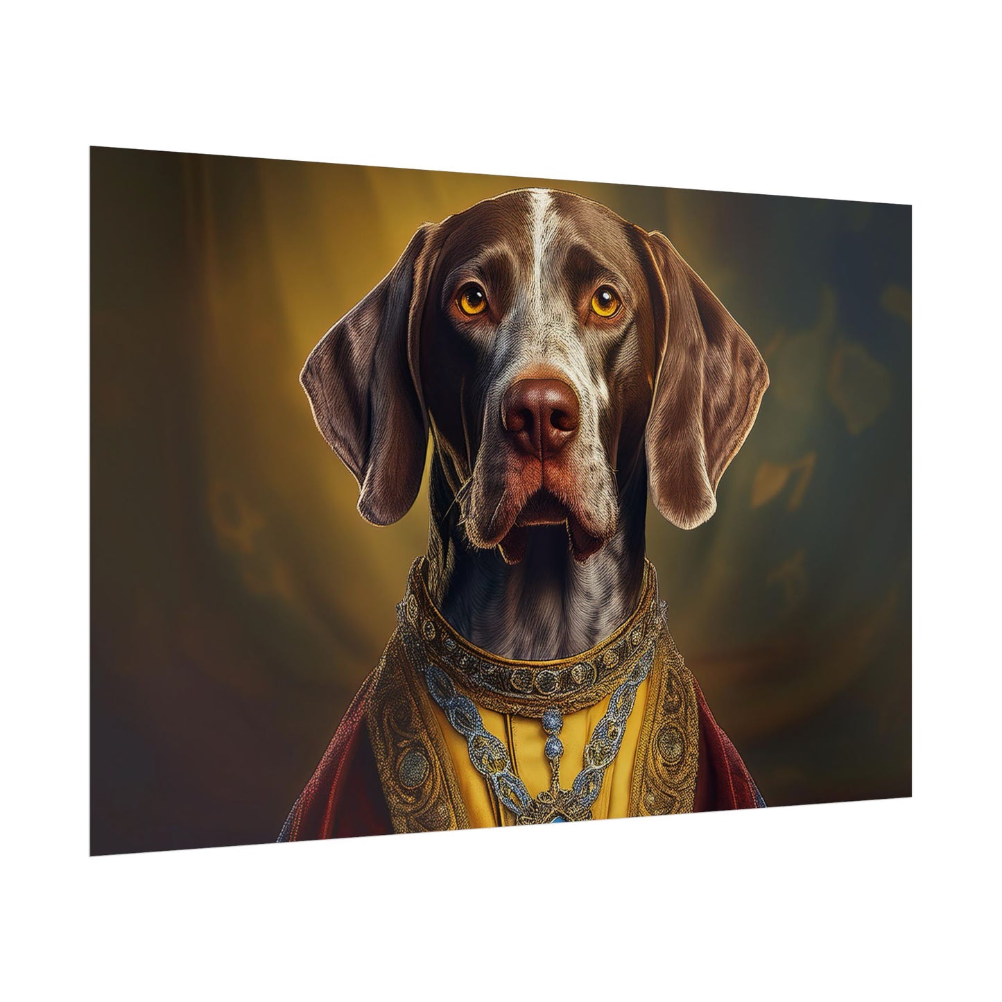 German Shorthaired Pointer Dog Renaissance Pet Portrait, Art Print, Animal Lover gift, Dog Wall Art, wall prints, wall art