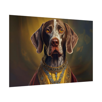 German Shorthaired Pointer Dog Renaissance Pet Portrait, Art Print, Animal Lover gift, Dog Wall Art, wall prints, wall art