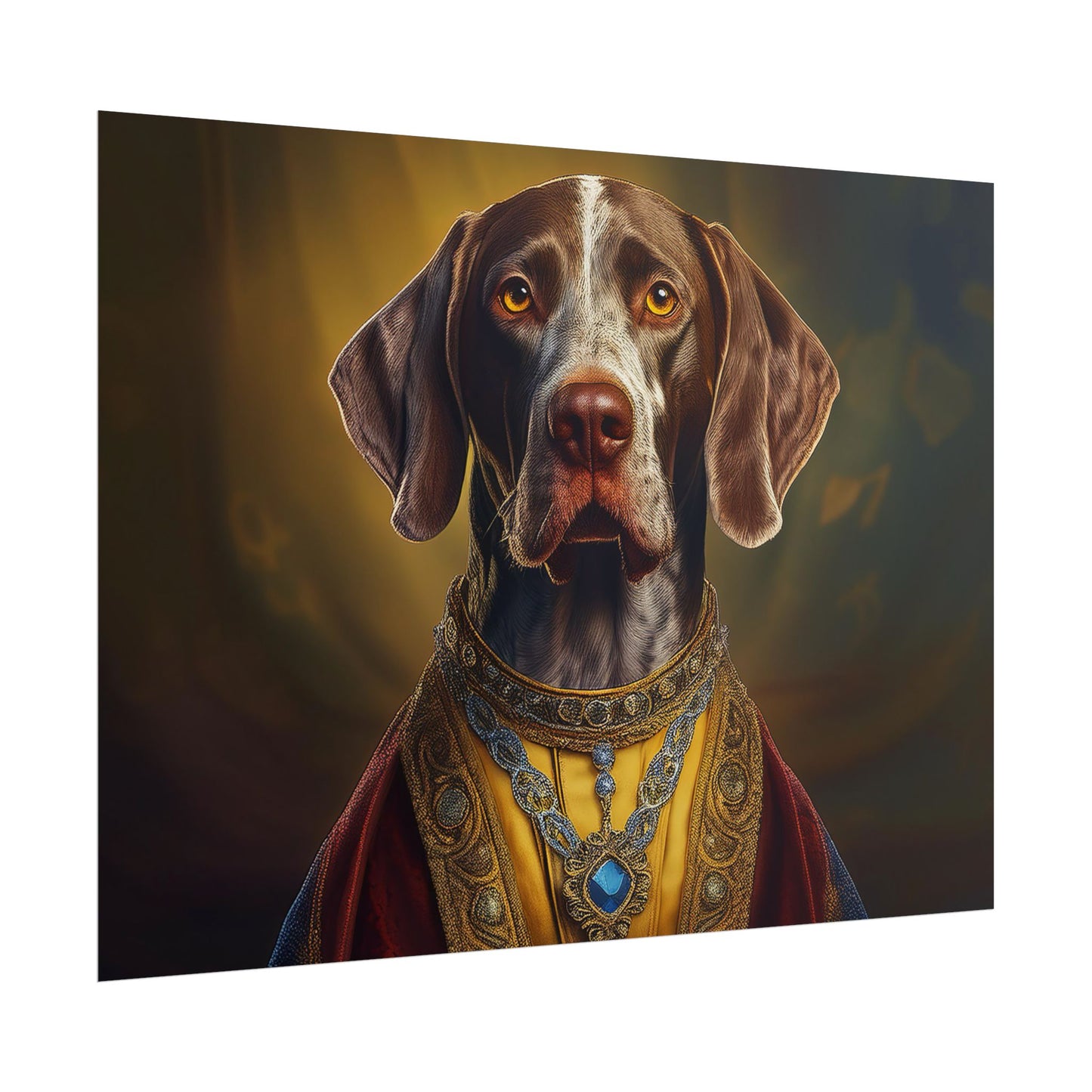 German Shorthaired Pointer Dog Renaissance Pet Portrait, Art Print, Animal Lover gift, Dog Wall Art, wall prints, wall art