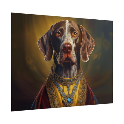 German Shorthaired Pointer Dog Renaissance Pet Portrait, Art Print, Animal Lover gift, Dog Wall Art, wall prints, wall art
