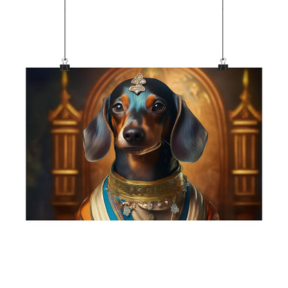 Dachshund Dog Renaissance Pet Portrait Print | Wall Art | Wall Print | Dog Art