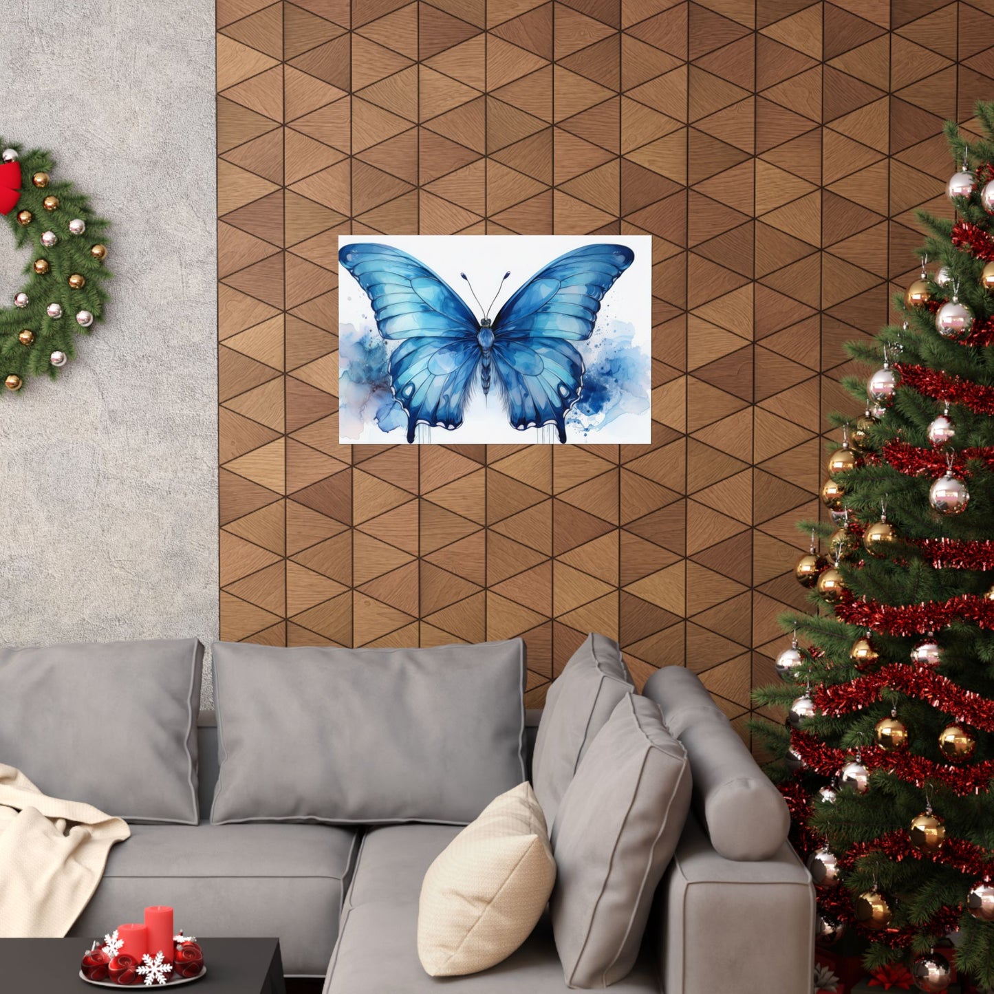 Blue Butterfly Alcohol Ink Wall Art | Unique Nursery Wall Print | Butterfly wall art | Wall Art | Wall Print