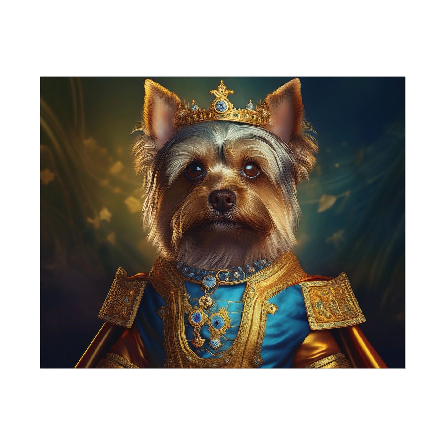 Yorkshire Terrier Dog Renaissance Pet Portrait Print | Wall Art | Wall Print | Dog Art