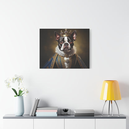 Boston Terrier Renaissance Pet Portrait on Canvas, wall print, wall art, dog portrait, dog art