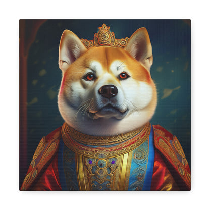 Shiba Renaissance Pet Portrait on Canvas, wall art, wall print, dog portrait, dog art