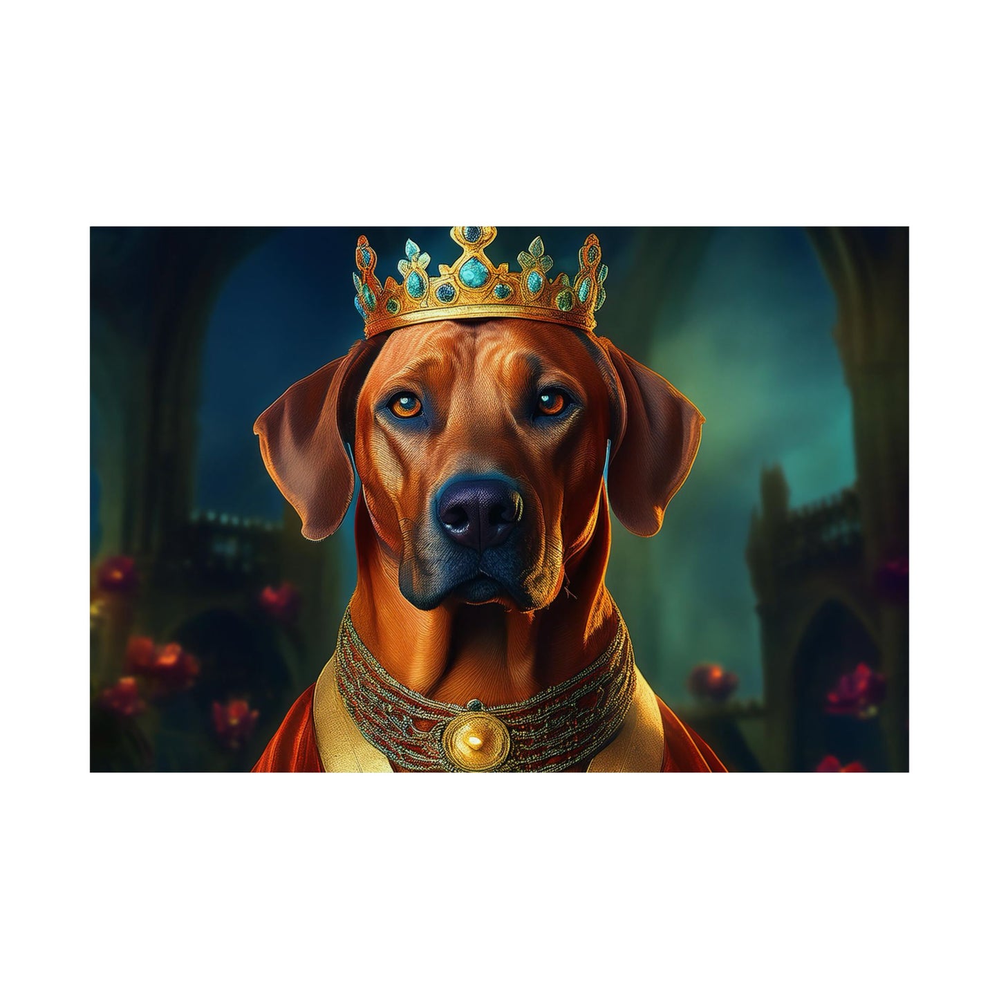 Rhodesian Ridgeback Dog Renaissance Pet Portrait, Rhodesian Ridgeback Art Print,  Animal Lover Art, Wall art, wall print
