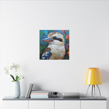 Vibrant Kookaburra Australia Bird Canvas Print,  Nature Lover Gift, Wall Print, Australia Art, Bird Art
