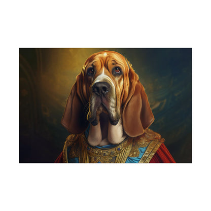 Bloodhound Renaissance Dog Portrait Art Print, Wall Decor Gift, Animal Lover Home Decor, Dog Wall Art
