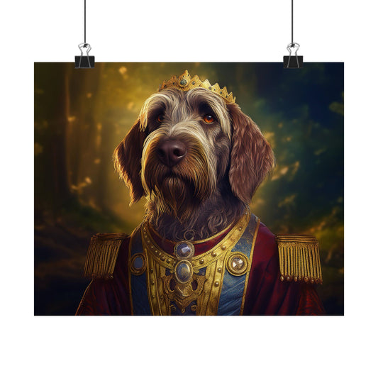 Wirehaired Pointing Griffon Renaissance Pet Portrait Print,  Dog Lover Wall Art, Animal Artwork, Canine Decor, Dog Memorial Gift