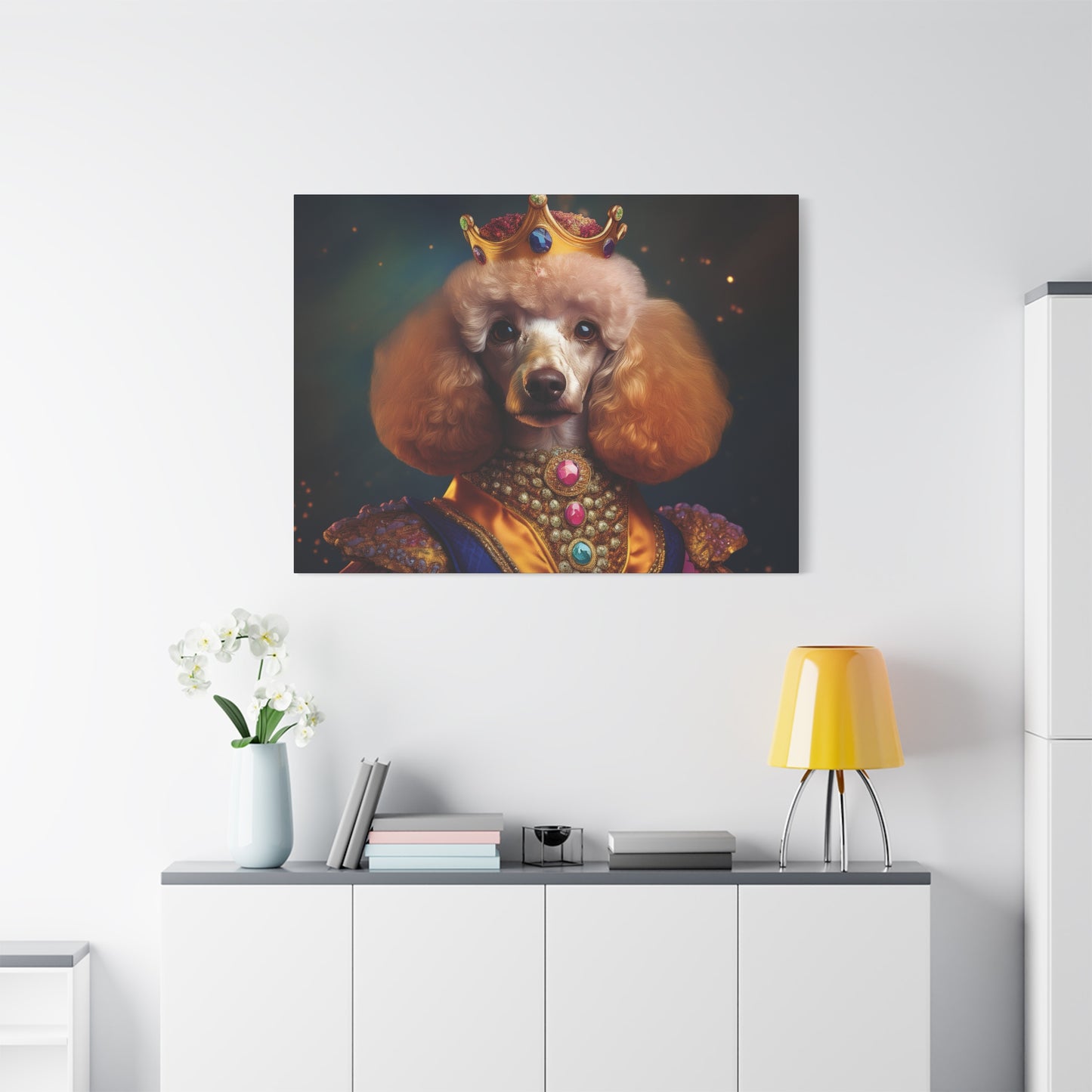 Poodle Pet Dog Renaissance Portrait on Canvas | Wall art | wall print