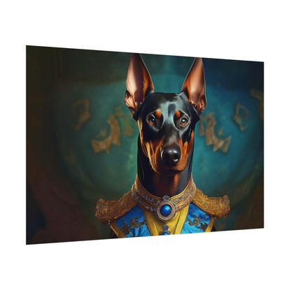 Doberman Pinscher Renaissance  Dog Pet Portrait Print | Wall Art | Wall Print | Dog Art