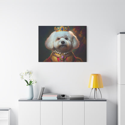 Bichon Frise Renaissance Pet Portrait on Canvas | Wall art | wall print | Dog Art