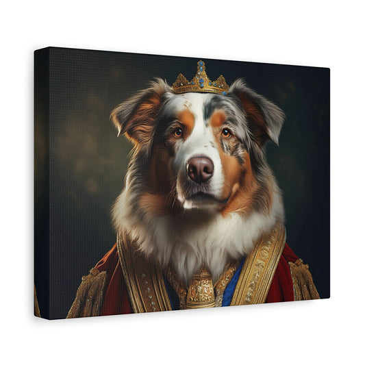 Australian Shepherd Pet Portrait Renaissance - Canvas, wall art, wall print, dog art, dog print