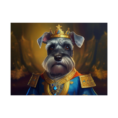 Miniature Schnauzer Dog Renaissance Pet Portrait Art Print | Wall Art | Wall Print