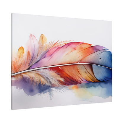 Rainbow Feather Watercolor Canvas Print - 3 | Elegant Wall Art & Prints | Unique Home Decor | Wall Print | Wall Art