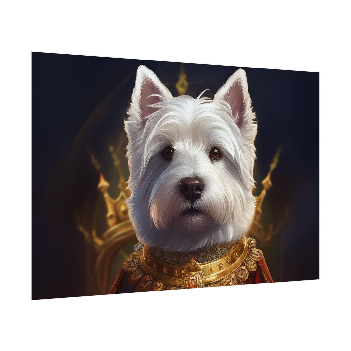 West Highland White Terrier Dog Renaissance Pet Portrait Print, West Highland White Terrier Art Print, Dog Wall Art, Wall Print, Wall Art