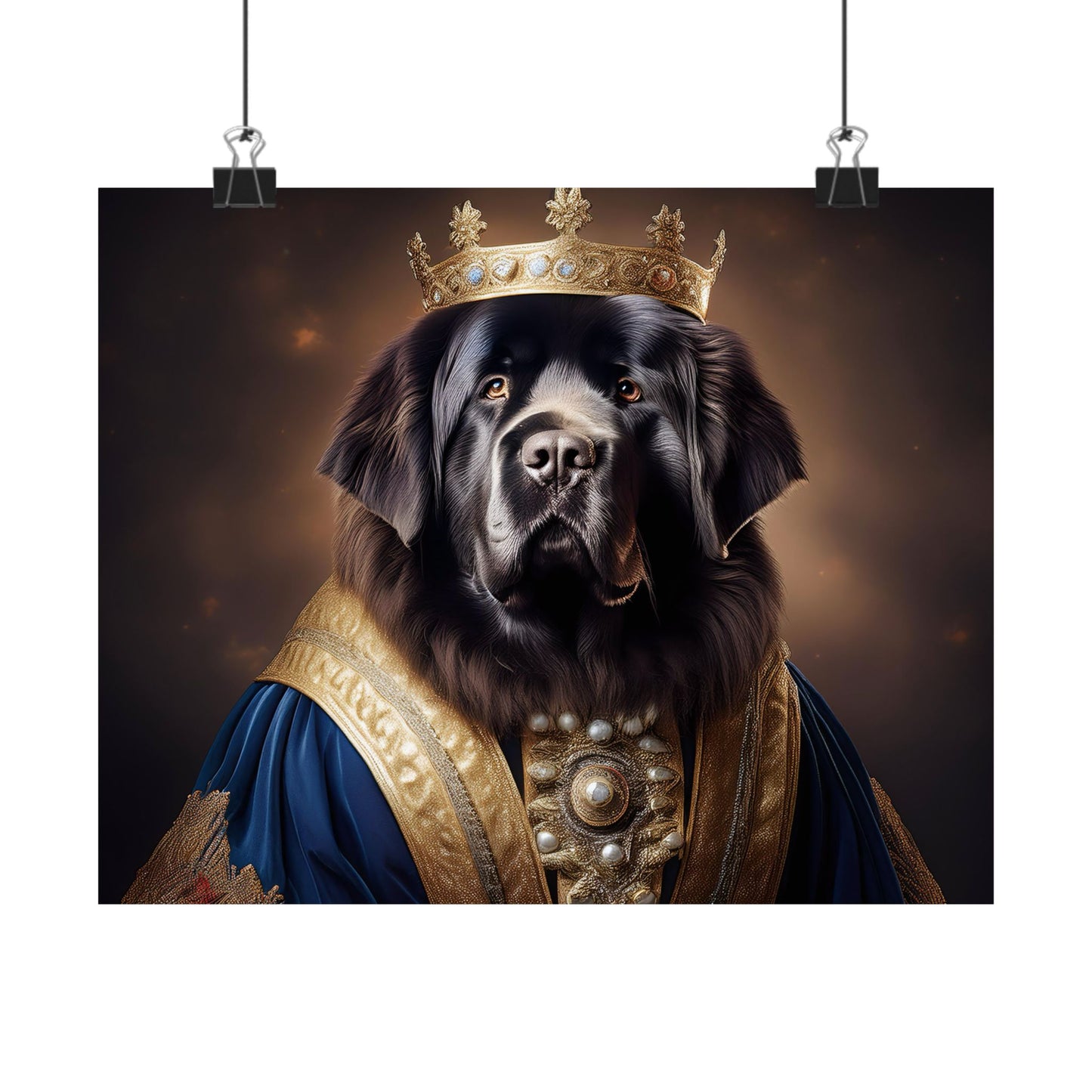 Newfoundland Renaissance Pet Portrait Print,  Art Print, Wall Decor Gift, Animal Lover Home Decor, Dog Wall Art, wall art, wall print
