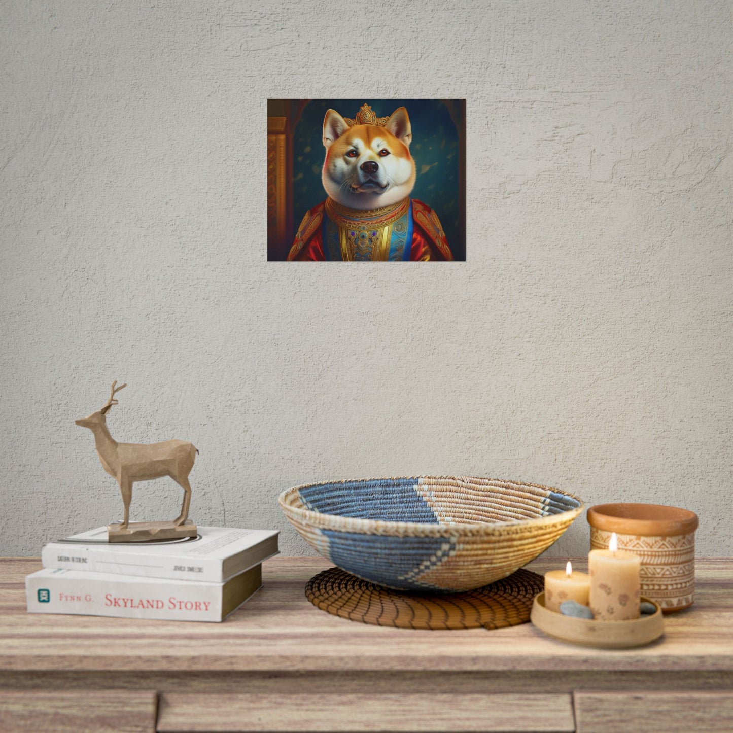 Shiba Dog Renaissance Portrait Print,  Art Print, Wall Decor Gift, Animal Lover Home Decor, wall prints, wall art
