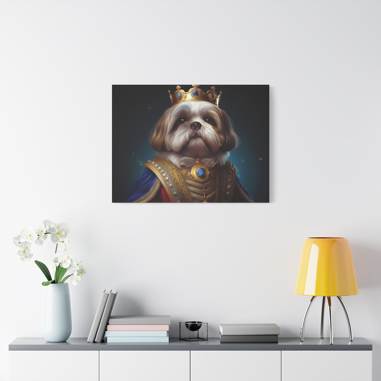 Shih Tzu Renaissance Pet Portrait on Canvas | wall art, wall print, dog portrait, dog art