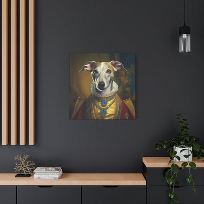 Whippet Renaissance Pet Portrait  Print - Canvas, wall art, wall print, dog portrait, dog art