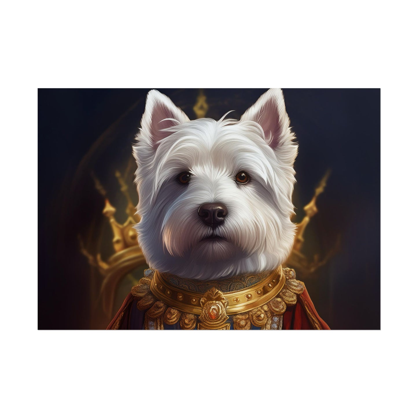 West Highland White Terrier Dog Renaissance Pet Portrait Print, West Highland White Terrier Art Print, Dog Wall Art, Wall Print, Wall Art