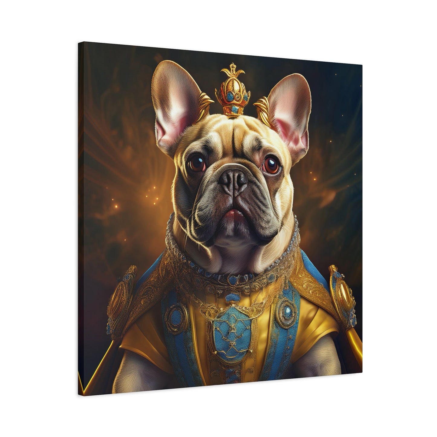 French Bulldog Renaissance Pet Portrait on Canvas | Wall Print | Wall Art | Dog Art