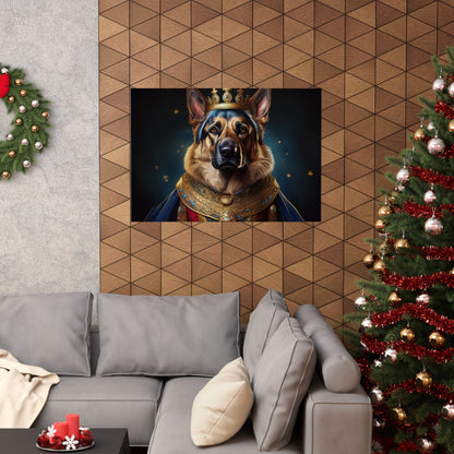 German Shepherd Renaissance Dog Portrait Art Print, Wall Decor Gift, Animal Lover Home Decor, Dog Wall Art