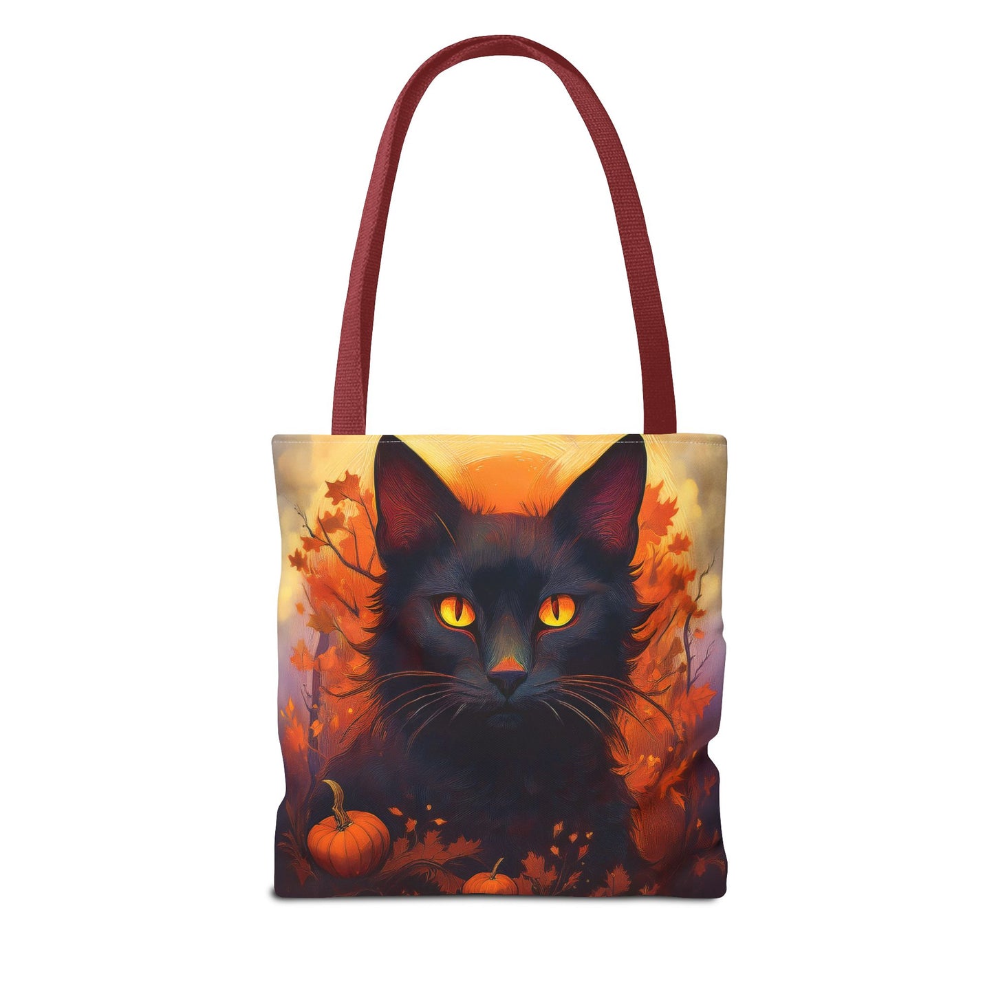 Spooky Black Cat Halloween Tote Bag, Halloween Home Decor Candy Bag, Ultimate Trick or Treat Bag