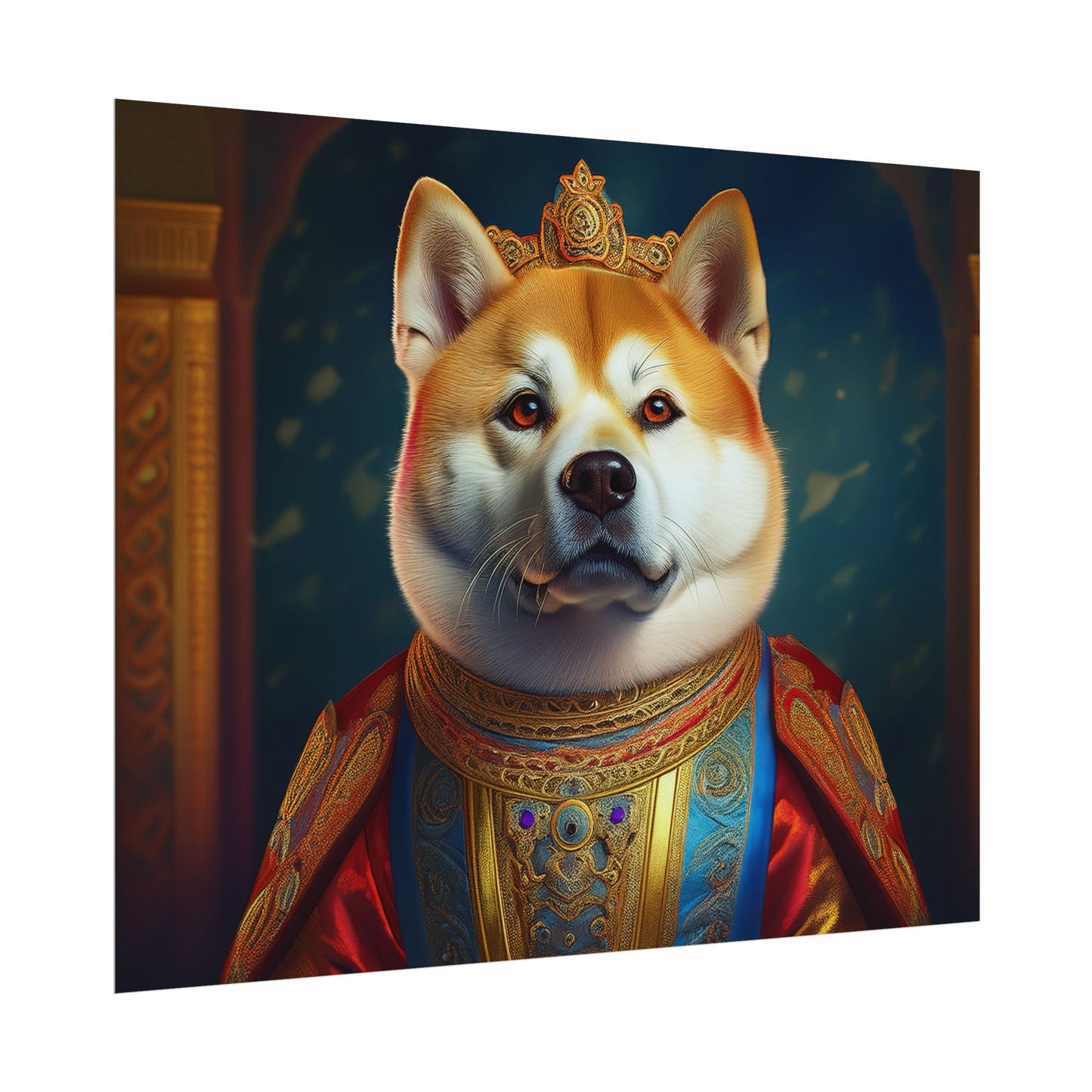 Shiba Dog Renaissance Portrait Print,  Art Print, Wall Decor Gift, Animal Lover Home Decor, wall prints, wall art