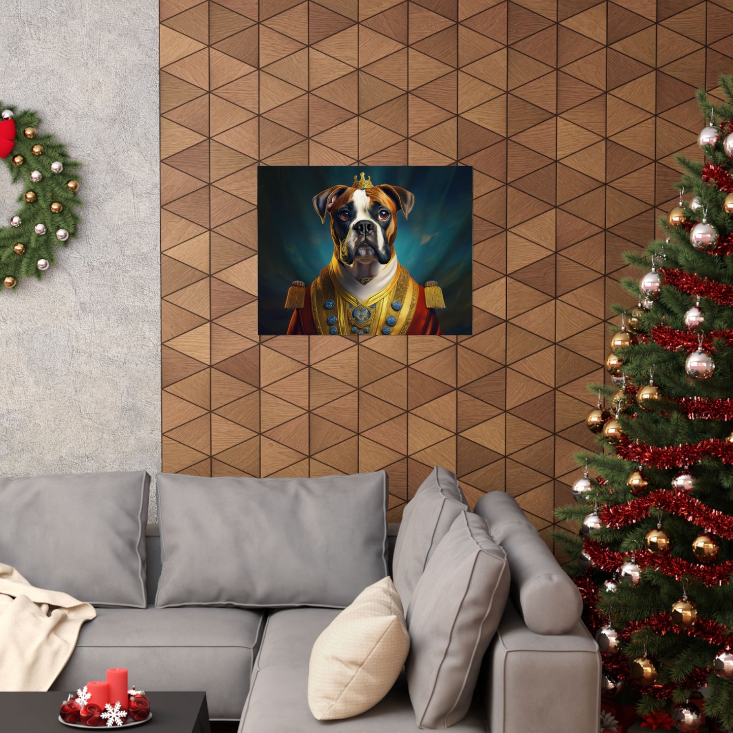 Boxer Dog Renaissance Pet Portrait Print, Art Print, Wall Decor Gift, Animal Lover Home Decor, Dog Wall Art, wall art, wall prints