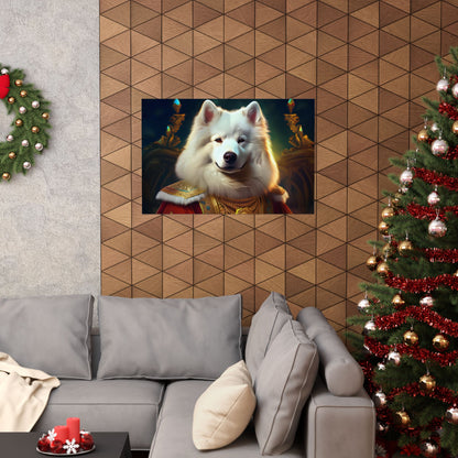 Samoyed Renaissance Pet Portrait Print, Dog Lover Wall Art, wall art, wall print