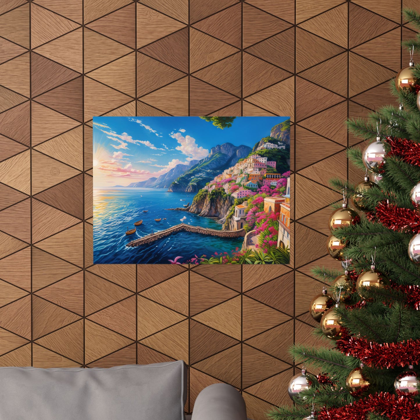 Amalfi Coast Italy Coastal Print | Style 4 | Wall Art | Wall Print