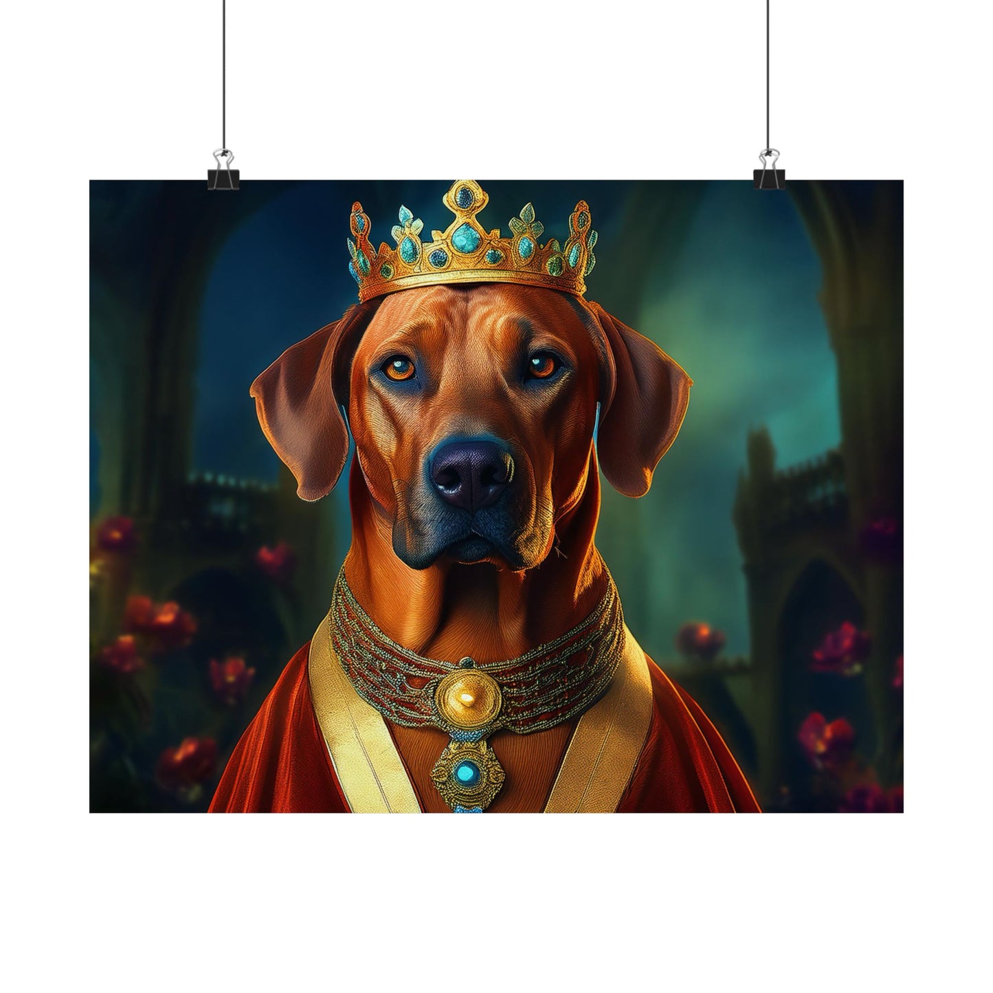Rhodesian Ridgeback Dog Renaissance Pet Portrait, Rhodesian Ridgeback Art Print,  Animal Lover Art, Wall art, wall print