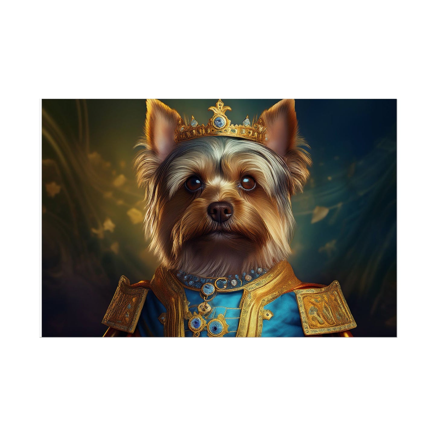 Yorkshire Terrier Dog Renaissance Pet Portrait Print | Wall Art | Wall Print | Dog Art