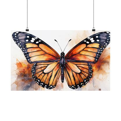 Orange Butterfly Alcohol Ink Wall Art | Butterfly wall art | Wall Art | Wall Print