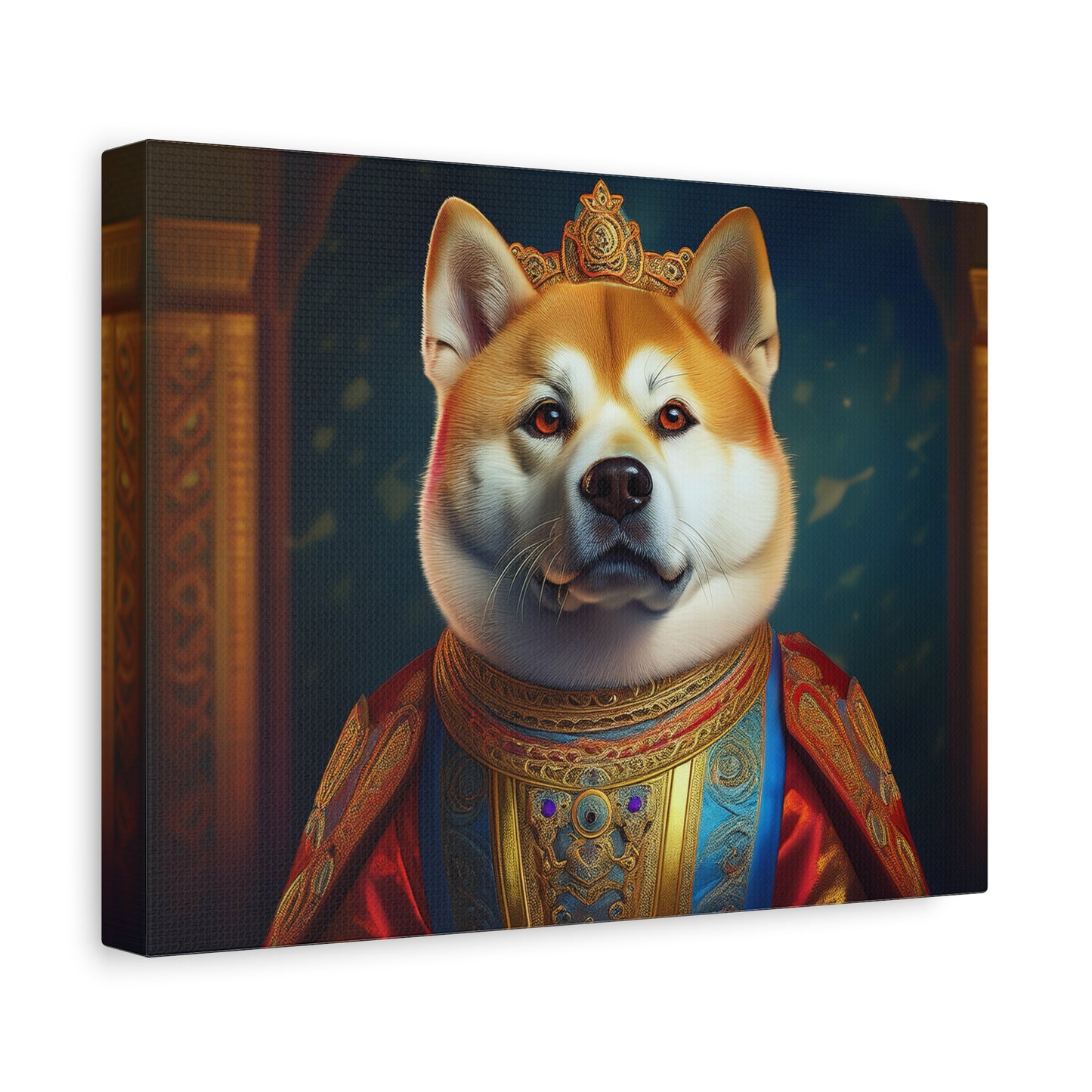 Shiba Renaissance Pet Portrait on Canvas, wall art, wall print, dog portrait, dog art