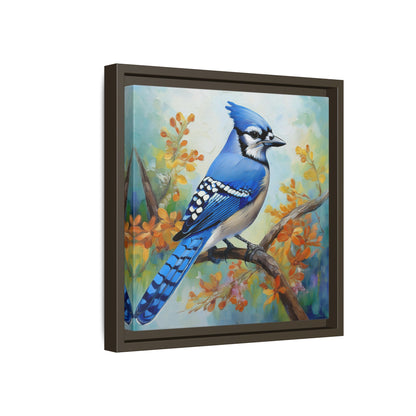 Blue Jay Bird Oil Painting Framed Canvas for Bird Lovers Home Decor, Indoor Wall Art, Wall Print, Bird Art, Living Room Wall Art