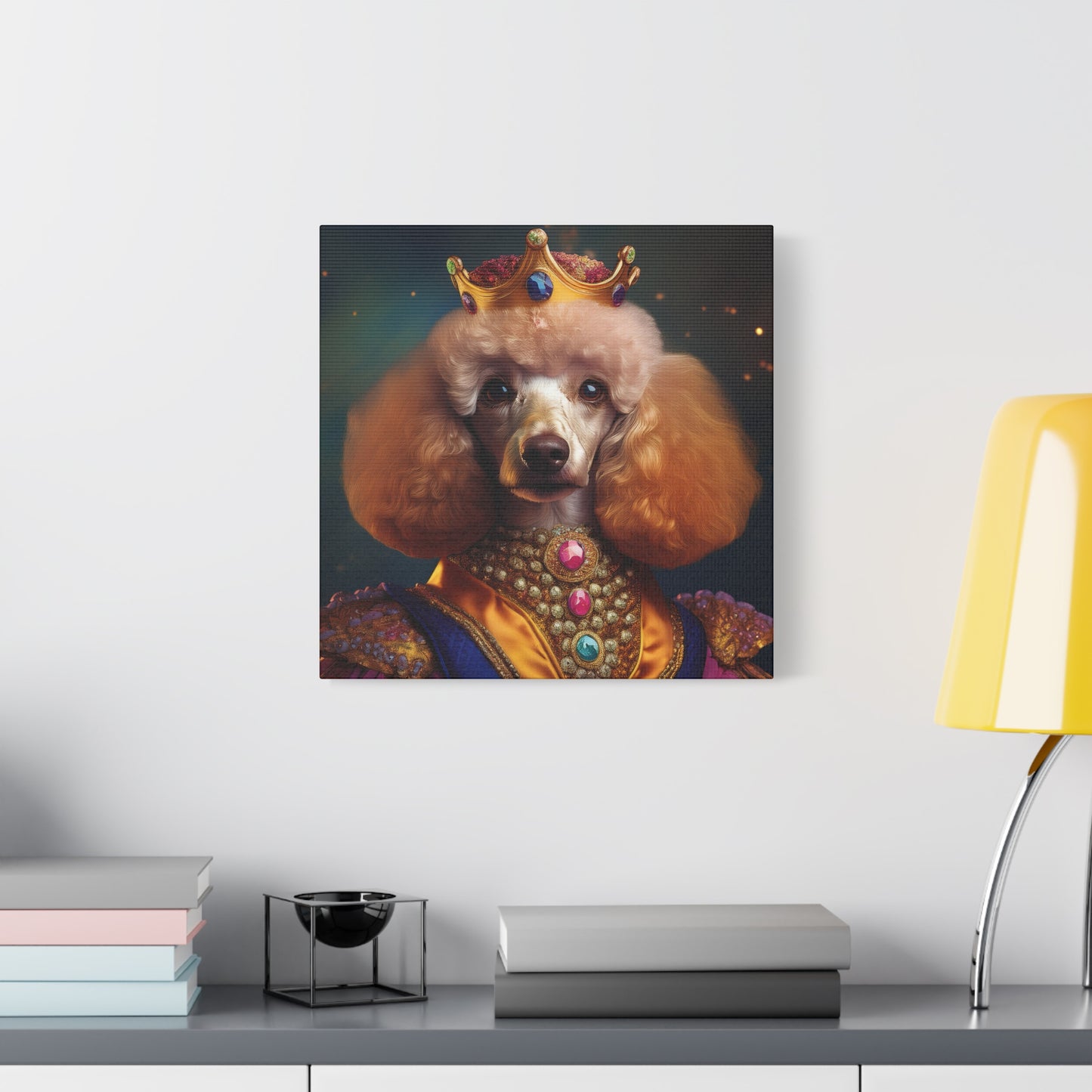 Poodle Pet Dog Renaissance Portrait on Canvas | Wall art | wall print