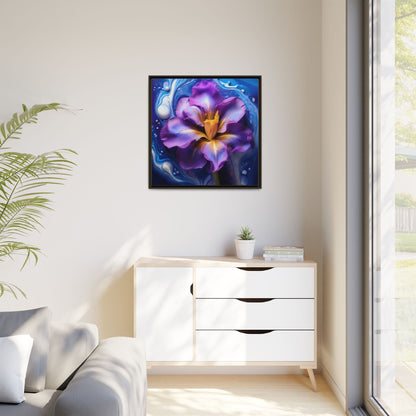 Abstract Iris - Style 2 -  Floral Framed Canvas,  Wall Print, wall art, botanical art