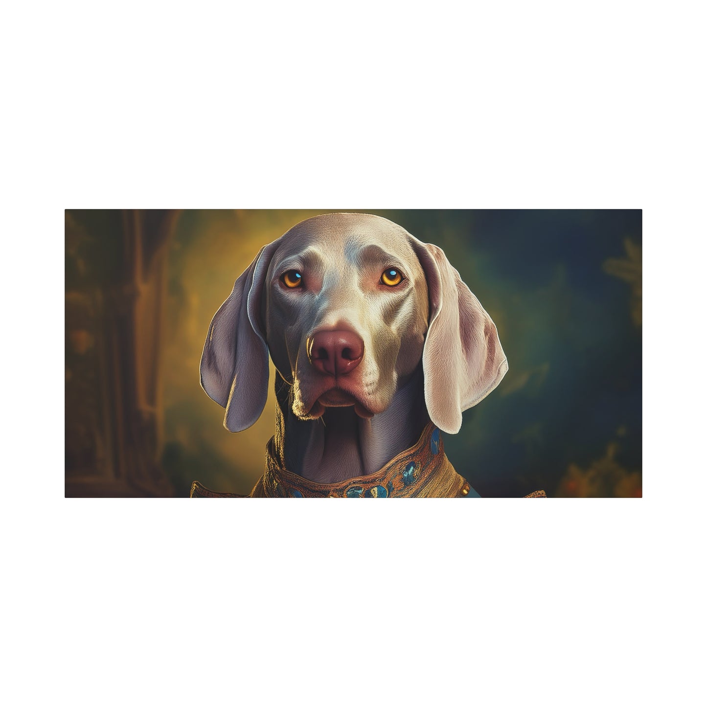 Weimaraner Renaissance Pet Portrait on Canvas -  wall art, wall print, dog portrait, dog art